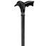 Asterom Handgefertigter Gehstock aus Holz geschnitzt für Damen und Herren - Rabe - Stilvoller Gehstock Gothic Crow Cane (Schwarz)