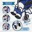 Mobiclinic®, Faltbarer rollstuhl, Maestranza, Feststellbremsen, 45 cm sitzhöhe, Abnehmbare fußstützen, Abklappbare und gepolsterte armlehnen, Kleine räder, Robust, Blau