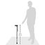 Homecraft Coloured Walking Sticks, Height-Adjustable Walking Stick for Stability and Support, Etched Black