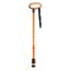 Flexyfoot Shock Absorbing Oval Handle Walking Stick - Orange - Improves Safety, Improves Grip, Reduces Shocks & Jarring