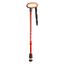 Flexyfoot Shock Absorbing Oval Handle Walking Stick - Red - Improves Safety, Improves Grip, Reduces Shocks & Jarring