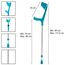pulox - Magic-Soft - forearm crutch with soft-grip - max. 130 kg - single (1 pc.) - turquoise