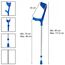 1x REBOTEC SOFT-GRIP Gehhilfe made in Germany Unterarm-Gehstütze Krücke (Farbe: blau)
