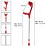 pulox - Magic-Soft - forearm crutch with soft-grip - max. 130 kg - pair (2 pcs) - Rot