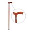 Dr. Watson Classic Fritz Gehstock – Handgefertigter Spazierstock aus Eschenholz mit polierter Edelstahlmanschette (Braun)