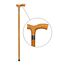 Dr. Watson Classic Fritz Gehstock – Handgefertigter Spazierstock aus Eschenholz mit polierter Edelstahlmanschette (Karamell)