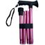Deluxe Gehstock, zusammenklappbar, verstellbar, Aluminium, metallisch, kompakt, für Herren, Damen und Damen, mit weichem Gel-Griff, 85,1 cm – 95,2 cm, Rosa