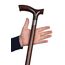 Dr. Watson Classic Fritz Gehstock – Handgefertigter Spazierstock aus Eschenholz mit polierter Edelstahlmanschette (Wenge)