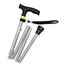 TIGA-MED Gehstock faltbar aus Aluminium – höhenverstellbar 83–92 cm, ergonomischer Griff, Ultraleicht 300 g, Rutschfester Gummifuß, inkl. Etui – Silber
