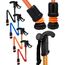 Flexyfoot Shock Absorbing Derby Handle Folding Walking Stick - Orange - Improves Safety, Improves Grip, Reduces Shocks & Jarring