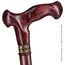 Asterom Ergonomischer handgefertigter Gehstock für Frauen – Holz Gehstock für ältere Frauen – Cooler einzigartiger Holzstock (Kirsche, 91,4 cm)
