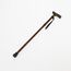 Homecraft Folding Coloured Walking Stick with Wooden Handle, Lightweight Adjustable Walking Cane for Balance, Mobility Aid, Walnut, 825-925mm