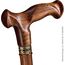 Asterom Gehstock - Handgefertigte Ergonomische Holzstöcke für Männer & Frauen - Einzigartige Holz Gehstöcke für Senioren (Karamell, 34 Zoll)