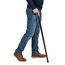 Dr. Watson Classic Fritz Gehstock – Handgefertigter Spazierstock aus Eschenholz mit polierter Edelstahlmanschette (Wenge)