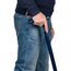 Dr. Watson Classic Fritz Gehstock – Handgefertigter Spazierstock aus Eschenholz mit polierter Edelstahlmanschette (Blau)