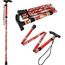 HTUK® Gehstock für Senioren, leicht verstellbar, höhenverstellbar, zusammenklappbar, ausziehbar, Gehhilfe, Mobilitätshilfe, zusammenklappbar, leicht, flexibel und langlebig, Rote Blume