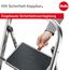 Hailo K70 StandardLine Alu-Klapptritt-Leiter - 3 große Stahl-Stufen mit Anti-Rutsch-Matten belastbar bis 150 kg - Trittleiter mit Klappsicherung - besonders leicht und einfach zu verstauen - Silber