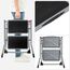 SONGMICS Trittleiter mit 2 Stufen, zusammenklappbar, Trittbreite 20 cm, Gummi, rutschfest, mit Griff, Belastung 150 kg, aus Stahl, Grau und Schwarz GSL002GY01