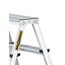 Drabest Aluminium Trittleiter Leiter beidseitig begehbar, 2x3 Stufen, 125kg