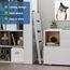 TLGREEN Alu Trittleiter 4-Stufen-Leiter Klappleiter Rostfeste rutschfeste Stehleiter Haushaltsleiter Multifunktionale Tritthocker Licht Platzsparend bis 150kg Belastbar für Küchen Haushalt Außen Büro