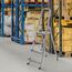 hjh OFFICE Klappleiter SOLID II - 4 Stufen - Aluminiumleiter klappbar - Arbeitshöhe 228 cm - TÜV-geprüft - Große Trittfläche - Stabil & belastbar