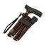Homecraft Folding Coloured Walking Stick with Wooden Handle, Lightweight Adjustable Walking Cane for Balance, Mobility Aid, Walnut, 735-825mm