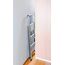 WENKO Leichte Aluminium Trittleiter mit 3 Stufen für 75 cm höheren Stand, rutschsichere XXL-Stufen, Design Klapptrittleiter, 44 x 127 x 5,5 cm, Silber matt