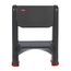 Curver 08605-155-00 Klapptritt, Plastik, anthrazit/rot, 48,6 x 17,2 x 63 cm