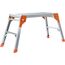 ???????????????????????????????????? Arbeitsplattform CF-107A | ???? ???????????????????? ???????????????????????????????? - Alu Leiter - Klappbar - Bis 150 kg - Arbeitsbühne mit Plattform - Trittleiter - Werkbank - Klappleiter (Silber/Orange)