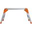 ???????????????????????????????????? Arbeitsplattform CF-107A | ???? ???????????????????? ???????????????????????????????? - Alu Leiter - Klappbar - Bis 150 kg - Arbeitsbühne mit Plattform - Trittleiter - Werkbank - Klappleiter (Silber/Orange)