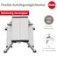 Hailo D60 StandardLine Alu Doppelstufen-Trittleiter - 2-stufiger Klapptritt mit Soft-Grip-Sohlen und Klappsperre - Arbeitshöhe bis 240 cm - Gewicht 2 kg - Silber