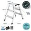 flexilife Trittleiter - Tritt Leiter Aluminium - Trittleiter 3 Stufen klappbar - Klappleiter bis 150 kg belastbar - Haushaltsleiter, Aluleiter (2 x 3 Stufen)