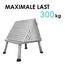 ILOKNZI Aluminium Klapptritt Trittleiter 1 stufe Arbeitsplattform Wohnmobiltrittstufen Max Belastung 350 kg für Camping/Autowäsche/Küche, faltbare, höhenverstellbare Hockerleiter mit Anti-Rutsch-Matte