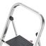Hailo Alu-Klapptritt StandardLine, 2 große Stahl-Stufen bis 150 kg, kleine Alu Leiter mit Anti-Rutsch-Matten, Trittleiter mit Klappsicherung, Silber, Aktuelles Modell K70