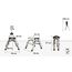 DRABEST Trittleiter Klapptritt Aluleiter Haushaltsleiter beidseitig begehbar 2 x 2 Stufen bis 125 kg belastbar