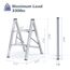KINGRACK Stufenleiter, Trittleiter Stufen, Klapptrittleiter mit Handlauf, rutschfeste Haushaltsleiter mit Klappsicherung, Aluminium Tritthocker (2 Stufen, Silber)