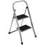 Trittleiter 2 Stufen Leiter Klapptritt Klappleiter Klapptreppe Tritt Haushaltstritt Stehleiter Sprossenleiter klappbar faltbar bis 150 kg (2 Stufen, Silber/schwarz)
