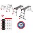 KS Tools 800.0960 Aluminium-Sicherheits-Laufbühne, L1270xB446xH495mm