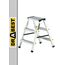 Drabest Klappleiter Leiter Klappbar 2 x 3 Stufen Alu Trittleiter Beidseitig bis 150 kg Belastbar Haushaltsleiter