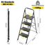 KINGRACK Leiter 4 Stufen, trittleiter 4 Stufen klappbar, mit rutschfestem, breitem Pedal und Handläufen, leichte Haushaltsleiter für Ihre Küche, Speisekammer, Schränke, Büro (Schwarz)