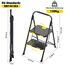 KINGRACK trittleiter 2 Stufen klappbar, klapptritt 2 Stufen faltbar, tritthocker mit rutschfestem, breitem Pedal und Handläufen, leichte klappleiter für Küche, Vorratskammer, Schränke, Büro (Schwarz)