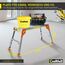 ???????????????????????????????????? Arbeitsplattform CF-107A | ???? ???????????????????? ???????????????????????????????? - Alu Leiter - Klappbar - Bis 150 kg - Arbeitsbühne mit Plattform - Trittleiter - Werkbank - Klappleiter (Silber/Orange)