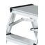 DRABEST Trittleiter Klapptritt Aluleiter Haushaltsleiter beidseitig begehbar 2 x 2 Stufen bis 125 kg belastbar