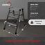 siwitec Trittleiter 2 x 3 Stufen, Alu Klapptritt, leichte Aluminium Leiter beidseitig begehbar, Haushaltsleiter bis 150 kg belastbar, Stufenleiter TÜV Zertifiziert, Aluleiter 3 Stufen