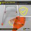 ???????????????????????????????????? Arbeitsplattform CF-107A | ???? ???????????????????? ???????????????????????????????? - Alu Leiter - Klappbar - Bis 150 kg - Arbeitsbühne mit Plattform - Trittleiter - Werkbank - Klappleiter (Silber/Orange)
