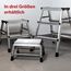 siwitec Trittleiter 2 x 3 Stufen, Alu Klapptritt, leichte Aluminium Leiter beidseitig begehbar, Haushaltsleiter bis 150 kg belastbar, Stufenleiter TÜV Zertifiziert, Aluleiter 3 Stufen
