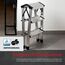 siwitec Trittleiter 2 x 3 Stufen, Alu Klapptritt, leichte Aluminium Leiter beidseitig begehbar, Haushaltsleiter bis 150 kg belastbar, Stufenleiter TÜV Zertifiziert, Aluleiter 3 Stufen