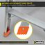 ???????????????????????????????????? Arbeitsplattform CF-107A | ???? ???????????????????? ???????????????????????????????? - Alu Leiter - Klappbar - Bis 150 kg - Arbeitsbühne mit Plattform - Trittleiter - Werkbank - Klappleiter (Silber/Orange)