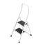 Hailo Safety, Stahl-Klapptritt, 2 Stufen, hoher Sicherheitshaltebügel, Klappsicherung, belastbar bis 150 kg, 4312-001