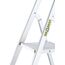 Drabest - Haushaltsleiter - Stehleiter - 5 Stufen - Arbeitshöhe 2,97m - Klappleiter aus Aluminium, max. 125 kg, mit Praktischer Ablage - Aluleiter mit Plattform 25x26 cm, rutschfeste Füßen